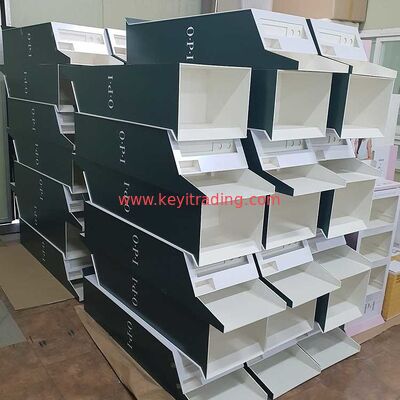 Tienda de cosméticos piso de pie 4 Tier Opi Polvo de uñas mostrador