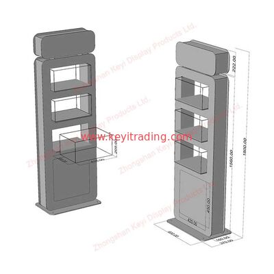 Custom Retail Shop Furniture Display Stand Cosmetics Store Floor Perfume Display Rack