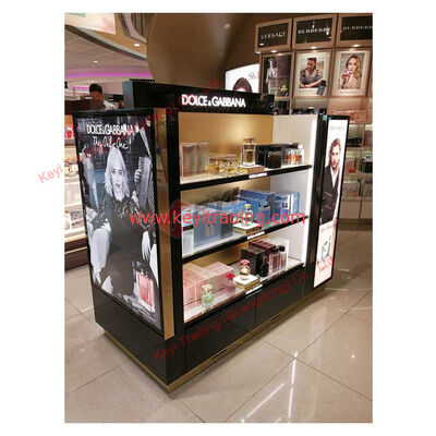 tienda de venta al por menor pantalla de madera estanterías góndola para equipos de supermercado personalizados salón de belleza estudio de exhibición cosmética