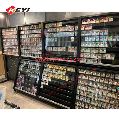 Graded Sports Rail Card Display Case Baseball Card Display Stand Retail Wholesale Trading Card metal and acrylic Display rack