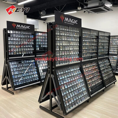 TGC Store Trading Card Display Case Custom Retail Shop Sports Card Wall Display Showcase With Led Light