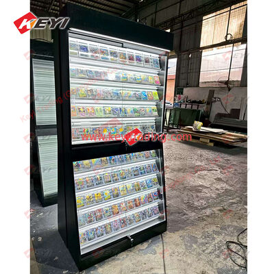 Marco de metal personalizado Tarjetas PSA TCG Diseño de exhibición Estuche para tarjetas de juego de acrílico coleccionable Escaparate de tarjetas comerciales deportivas con luces LED