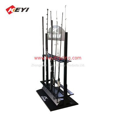 Floor Standing Metal Double Sided Fishing Rod Display Rack