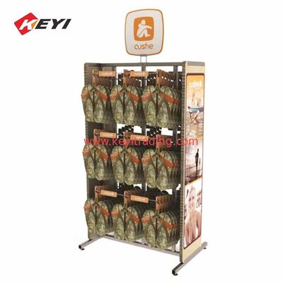 Piso de pie de malla de alambre metálico Flip Flops Display Stand para la tienda de venta al por menor