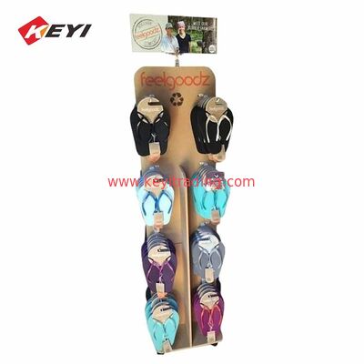 Piso de pie de malla de alambre metálico Flip Flops Display Stand para la tienda de venta al por menor