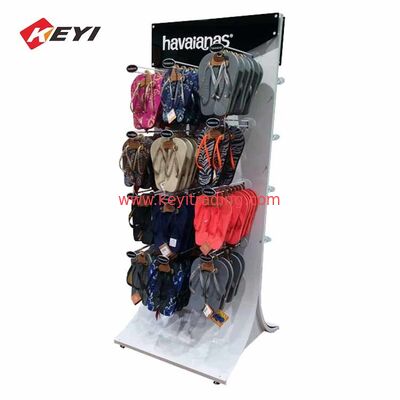 Piso de pie de malla de alambre metálico Flip Flops Display Stand para la tienda de venta al por menor