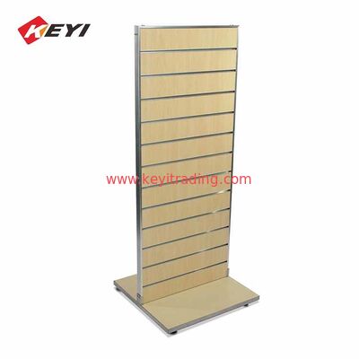 Double Sided Wooden MDF Slatwall Display Rack For Retail Store