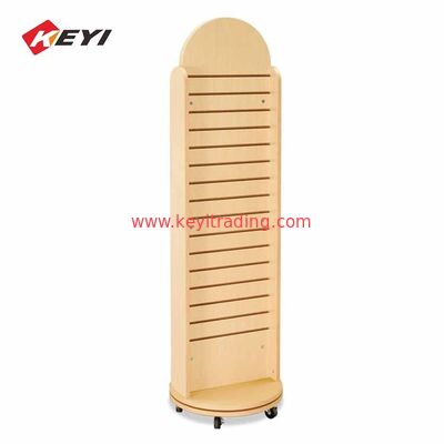 4 Sided Slatwall Display Floor Rotating Display Stand For Snacks