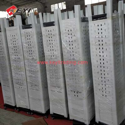 Rotating Eyeglasses Stand Floor Sunglasses Display Rack With Caster - top mirror