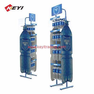 Supermercado Metal colgante botella de agua mineral mostrando el soporte del rack