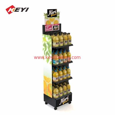 China proveedor de piso de bebidas de nivel de exhibición Stand para la tienda de venta al por menor