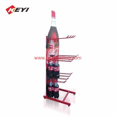 Coca-Cola Bebidas Stand piso de metal de las bebidas del mostrador de estantería para venta al por menor
