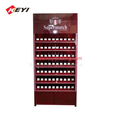 Display de tabaco de pie en el piso de la tienda de humo Estante de cigarrillos de metal con luz LED