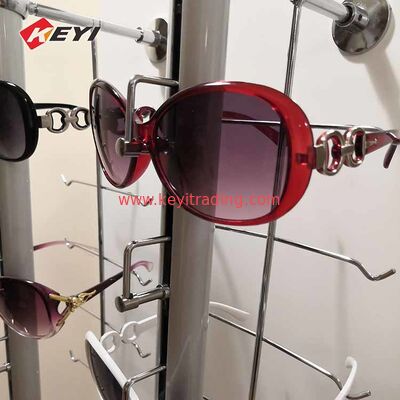 Display giratorio de planta de gasolinera a medida Dos lentes de sol de madera de lado Display Rack