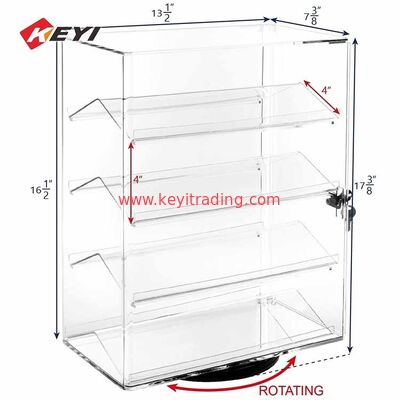Cuadro de pantalla de gafas de sol acrílicas transparentes y cerrables