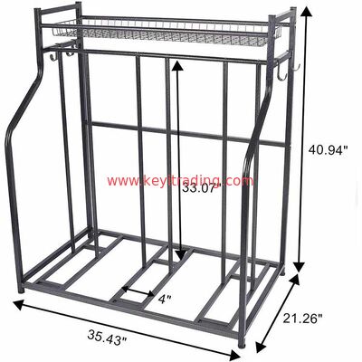 floor standing Black Metal Bicycle Stand Garage 3 Bike Storage Rack