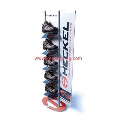 Hecho en China OEM Exhibición del soporte del zapato del metal 4 de la capa del polvo negro