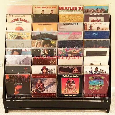 Piso de alta capacidad de la tienda minorista que coloca el estante de Cd del alambre de metal de varios pasos