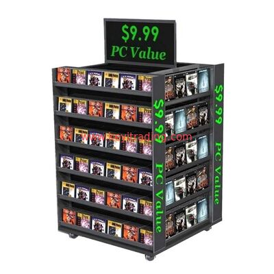 Estante de exhibición de disco de vinilo Cd Dvd de 4 vías con soporte de venta al por menor grande