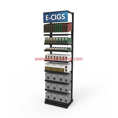 Retail Store Floor Standing Metal Shelves Electronic Cigarette Stand E-Cigarette Display