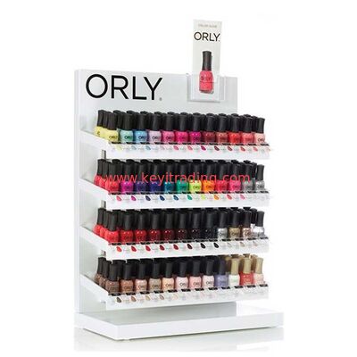 Modern Fashion Countertop White Metal Nail Polish Display - 3 Shelves