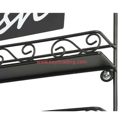 Wall Mount 6-Tier Black Metal wire Nail Polish Display Rack - Made in China