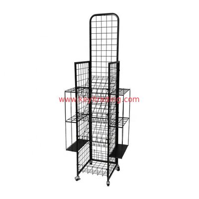 Estante de exhibición modificado para requisitos particulares de la cesta de alambre de metal del soporte del paraguas del piso de la posición del pop
