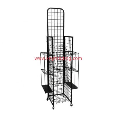 Estante de exhibición modificado para requisitos particulares de la cesta de alambre de metal del soporte del paraguas del piso de la posición del pop