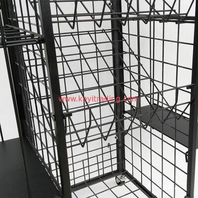 Estante de exhibición modificado para requisitos particulares de la cesta de alambre de metal del soporte del paraguas del piso de la posición del pop