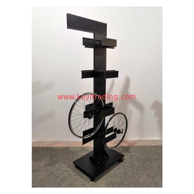 Estante de exhibición derecho del borde de la rueda de la bicicleta de los estantes del metal 8 del piso