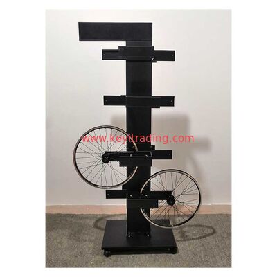 Estante de exhibición derecho del borde de la rueda de la bicicleta de los estantes del metal 8 del piso