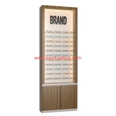 Gabinete de exhibición de gafas de pared de decoración de muebles de tienda de óptica de diseño personalizado