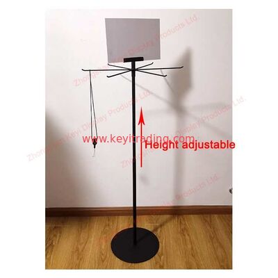 Soporte de exhibición ajustable del acollador de la ejecución del piso de la altura con el tenedor principal