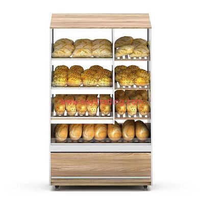 Customize Bread Shop Wooden Storage Cabinet Bakery Display Case
