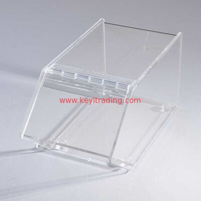 Caja de dulces de acrílico transparente, contenedor de almacenamiento dulce personalizado, venta al por mayor, con tapa