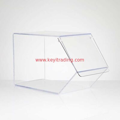 Caja de acrílico transparente a granel con tapa y selección de tamaño personalizado para dulces