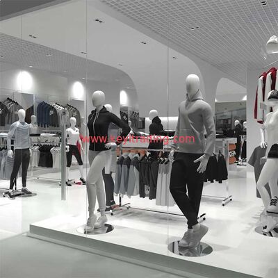 Soportes de exhibición personalizados de la tienda de ropa de los estantes de la ropa de la tienda al por menor
