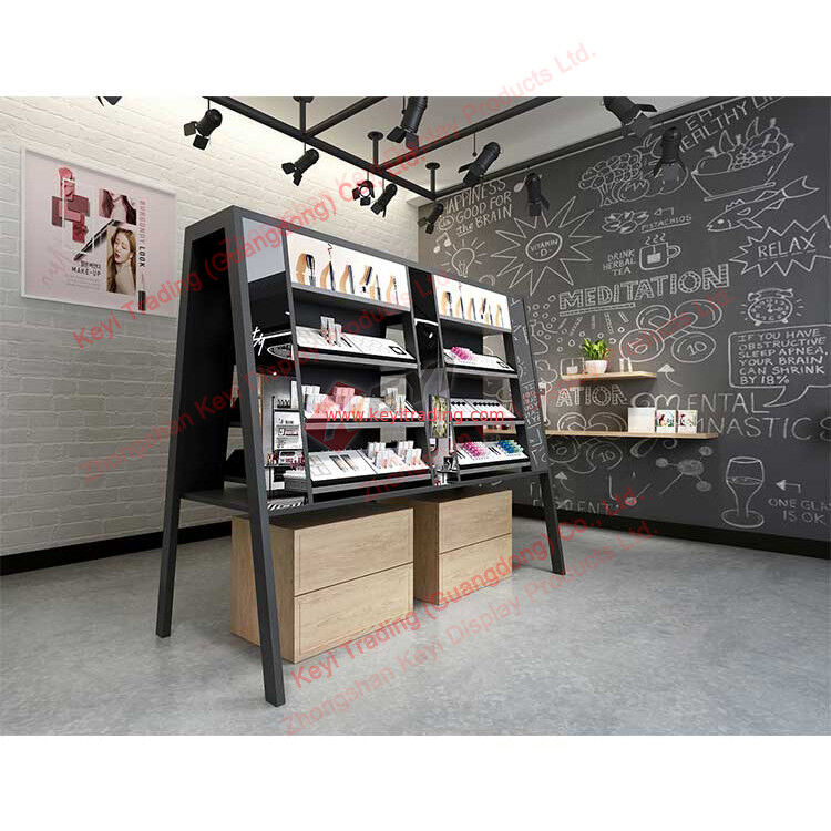 Vitrina de lujo personalizada popular para salón de belleza, escaparate para tienda de cosméticos y perfumes, vitrina para lápiz labial
