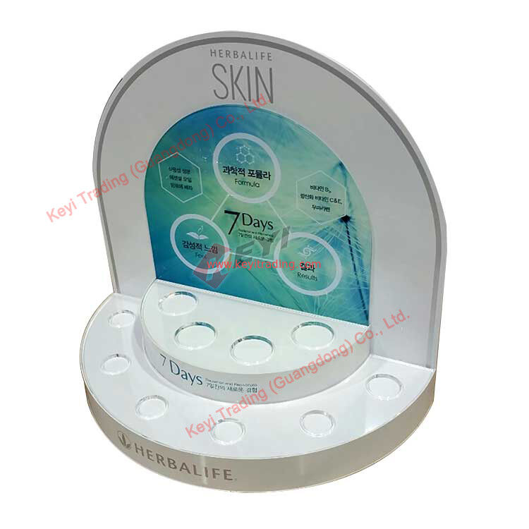 Nuevo diseño mostrador acrílico de productos de belleza para el cuidado de la piel Estand de maquillaje cosmético