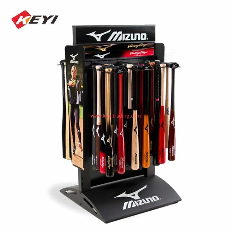 Sports equipment floor stand hanging Baseball Bat Display Rack
