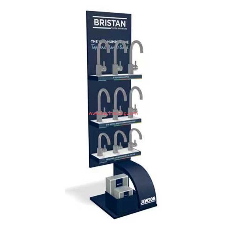 Modern POP Floor Standing Metal Water tap Faucet Display Stand
